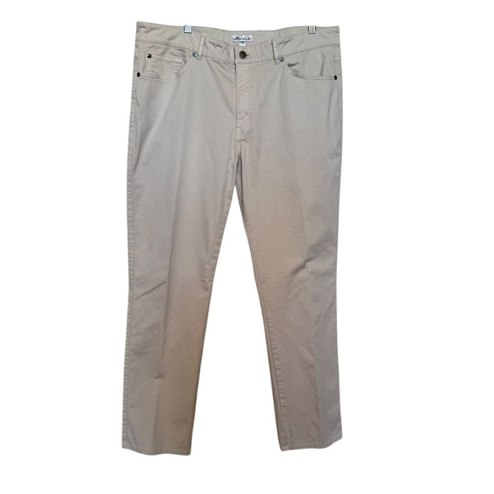 Peter Millar Eb66 Performance Pants Khaki Beige Stretch Golf Size 38
